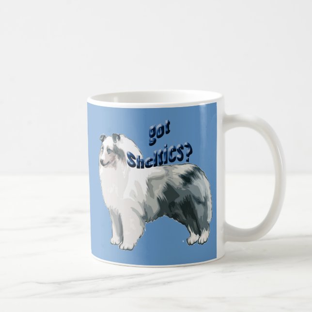 Blue Merle shetland Sheepdog Coffee Mug (Right)