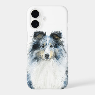 BLUE MERLE Shetland Sheepdog Watercolor Art