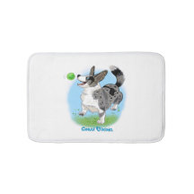 Blue merle Welsh Corgi Cardigan - bath mat / Pet.