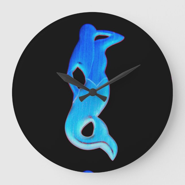 blue mermaid clock (Front)