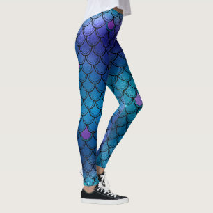 Blue Mermaid Glitter leggings