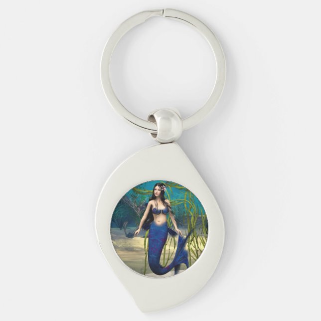 Blue Mermaid Keychain (Front)