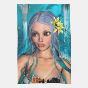 Blue Mermaid Kitchen Towel