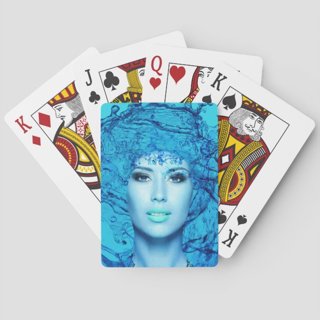 Blue Mermaid Playing Cards (Back)
