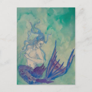 Blue Mermaid Postcard