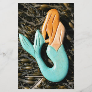 blue mermaid stationary stationery