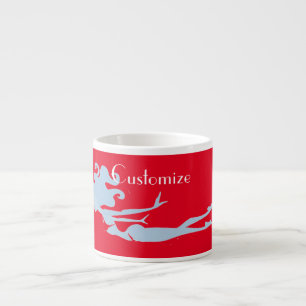 Blue Mermaid Swimmer Thunder_Cove Espresso Cup