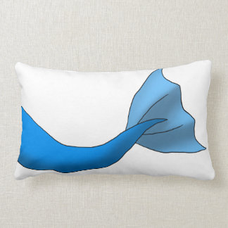 Blue Mermaid Tail Lumbar Pillow
