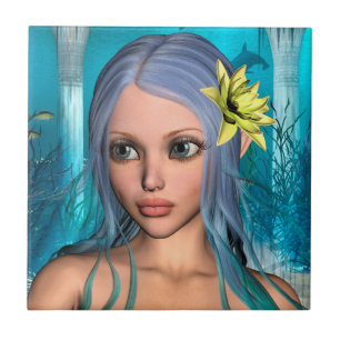 Blue Mermaid Tile