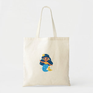 Blue mermaid tote bag