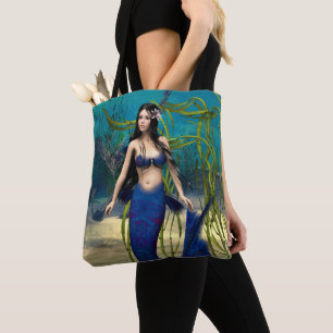 Blue Mermaid Tote Bag