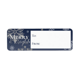Blue Merry and Bright Snowflakes To and From