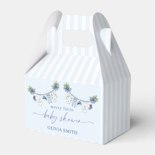 Blue Merry Little Baby Shower Boy Clothesline Favor Box