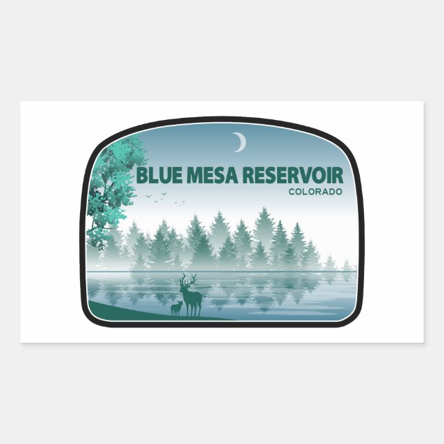 Blue Mesa Reservoir Colorado Deer Sticker (Front)