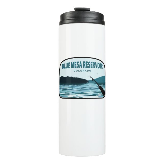 Blue Mesa Reservoir Colorado Fishing Rod Thermal Tumbler (Front)