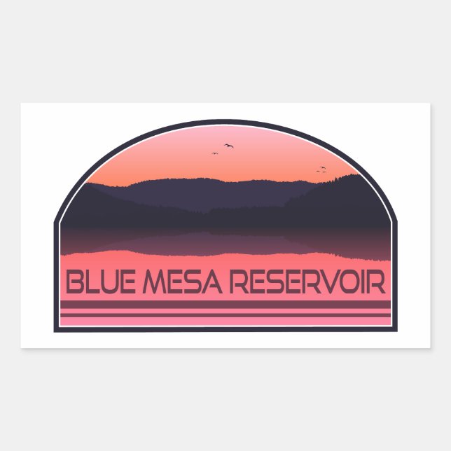 Blue Mesa Reservoir Colorado Red Sunrise Sticker (Front)