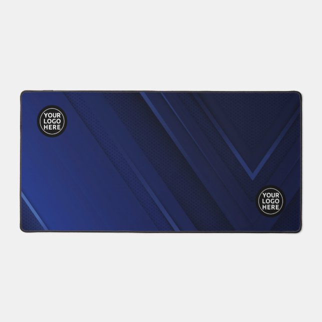 Blue Mesh Professional Desk Mat Mouse Pad (Front)