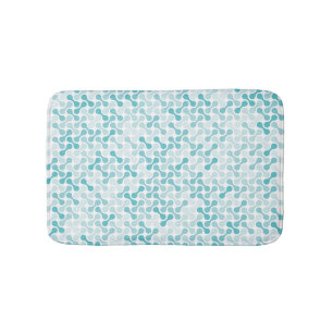Blue metaball pattern bath mat