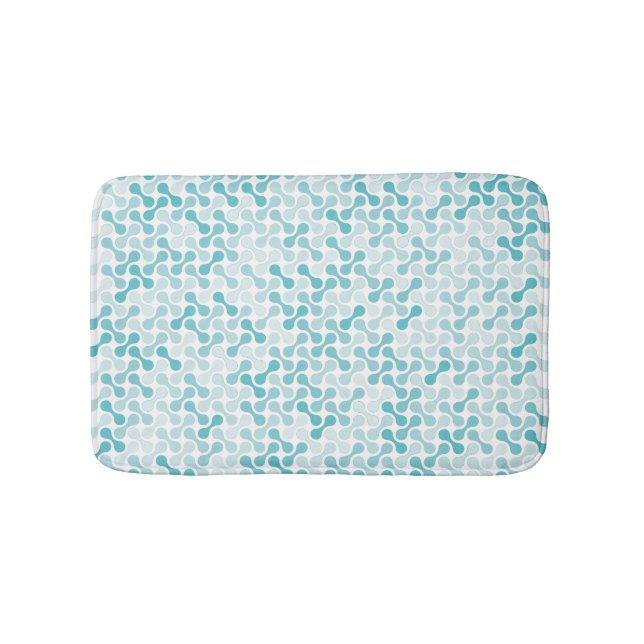 Blue metaball pattern bath mat (Front)