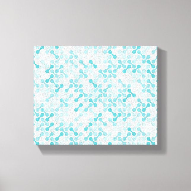 Blue metaball pattern canvas print (Front)