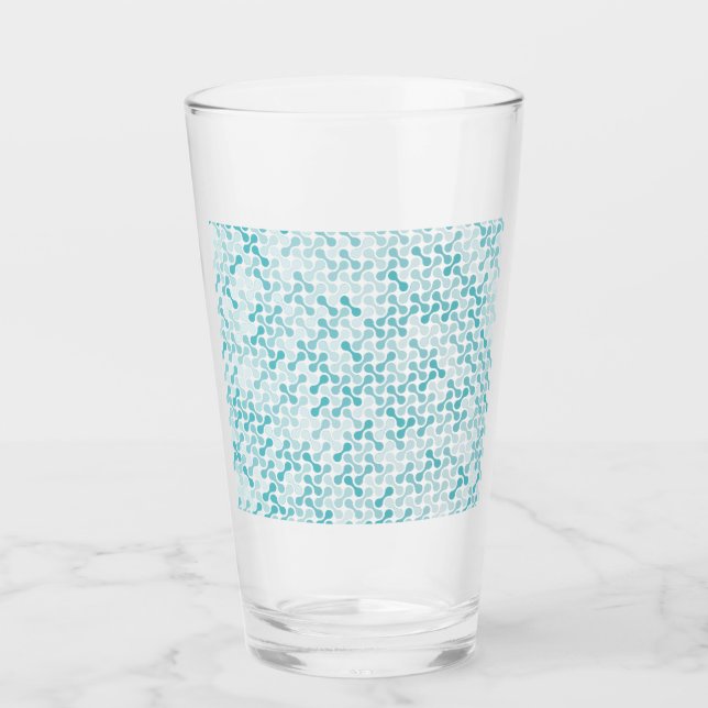 Blue metaball pattern glass (Front)