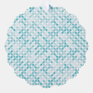 Blue metaball pattern ornament card