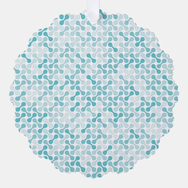 Blue metaball pattern ornament card (Front)