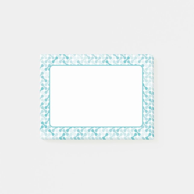 Blue metaball pattern post-it notes (Front)