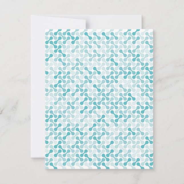 Blue metaball pattern thank you card (Front)