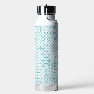 Blue metaball pattern water bottle