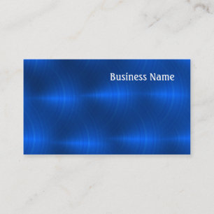 Blue metal business card