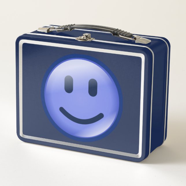 blue metal lunch box (Front)