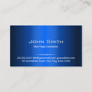 Blue Metal Marriage Counselling Business Card
