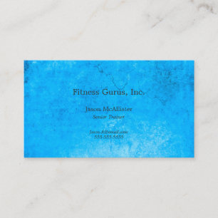 Blue metal textures business card