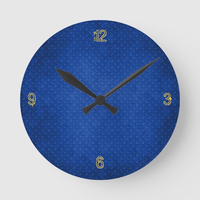 Blue Metal Wall Clock (Front)