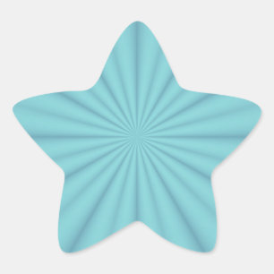 Blue Metallic Abstract Flower Star Sticker