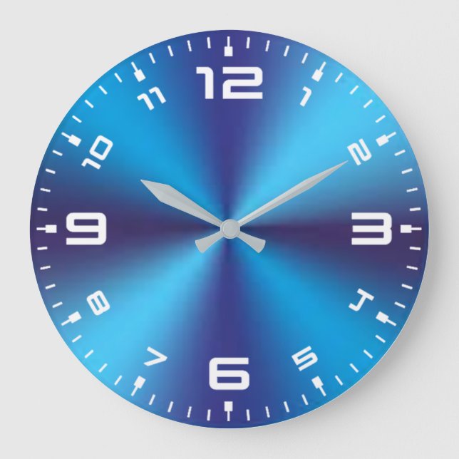 Blue Metallic Background-36361 Large Clock (Front)