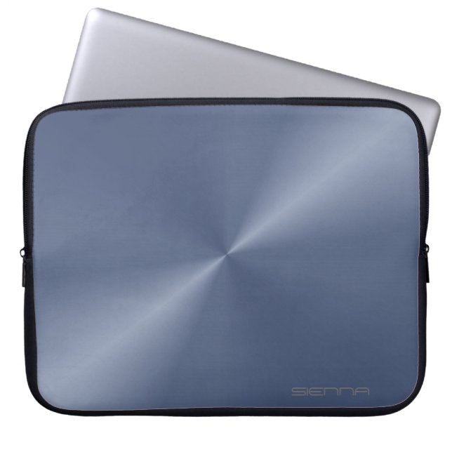 Blue  Metallic Electronics Bag (Front)