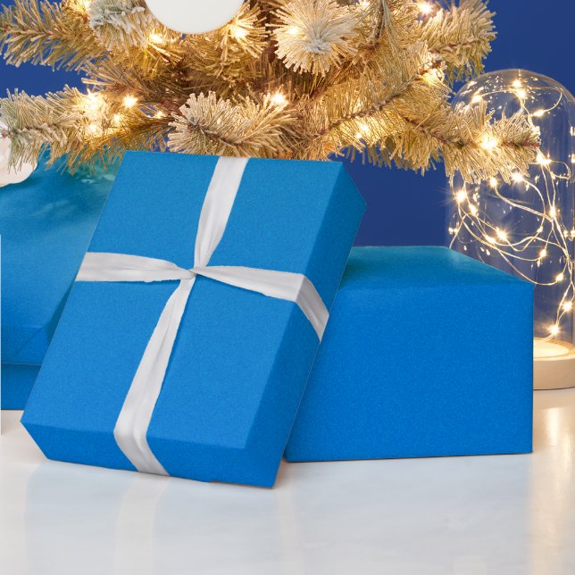 Blue Metallic Glitter Wrapping Paper (Holidays)
