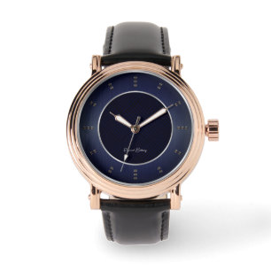 Blue Metallic Luxury Watch