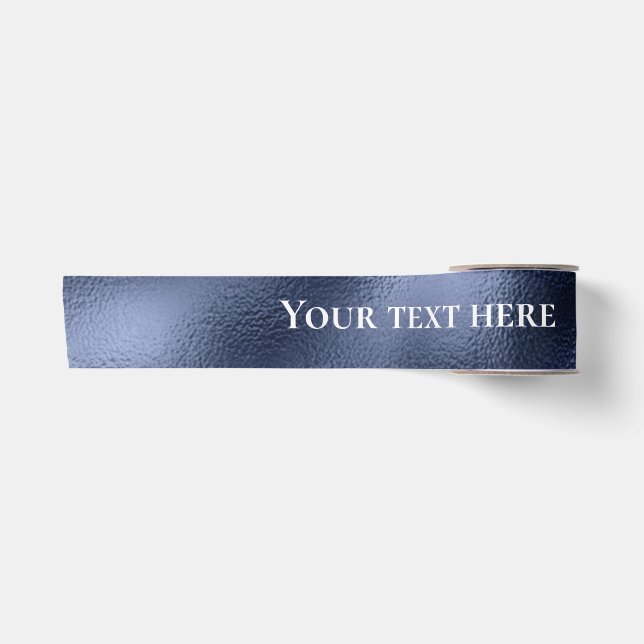 blue metallic texture celebrations   satin ribbon (Front)