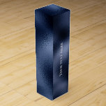 blue metallic texture celebrations   wine bag wine box<br><div class="desc">Metallic blue design simple minimalistic for celebrations and events</div>