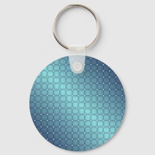 Blue Metallic Tiles Christmas decor Keychain