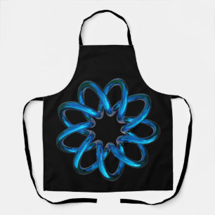 Blue Metallic Torus Knot Apron