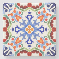 Blue Mexican colourful tiles bridal shower printed