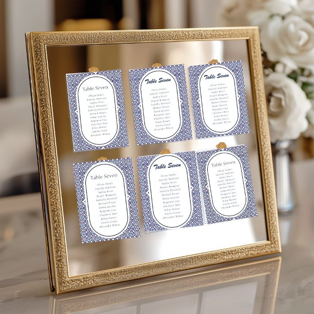 Blue Mexican Talavera Spanish Wedding Table Number (Creator Uploaded)