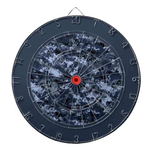 Blue Military Camouflage Dart Board (Front)