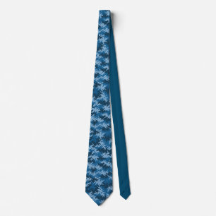 Blue Military camouflage pixel pattern seamlessly Tie