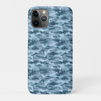Blue military pixelated camouflage pattern