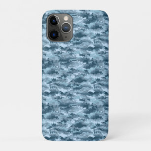 Blue military pixelated camouflage pattern iPhone 11 pro case